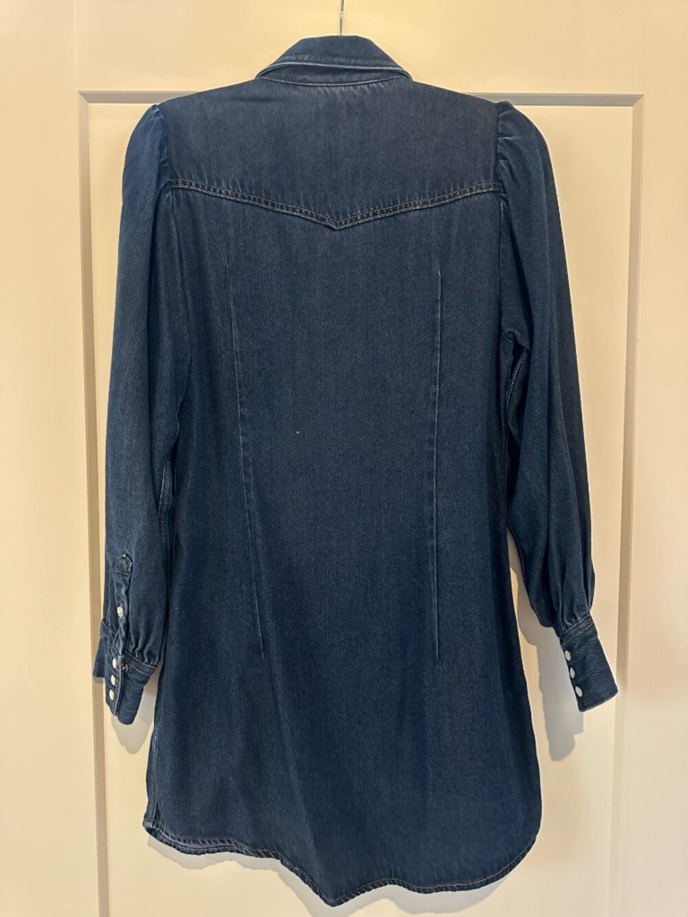 Wrangler denim dress with balloon sleeves - Picture 5 of 5